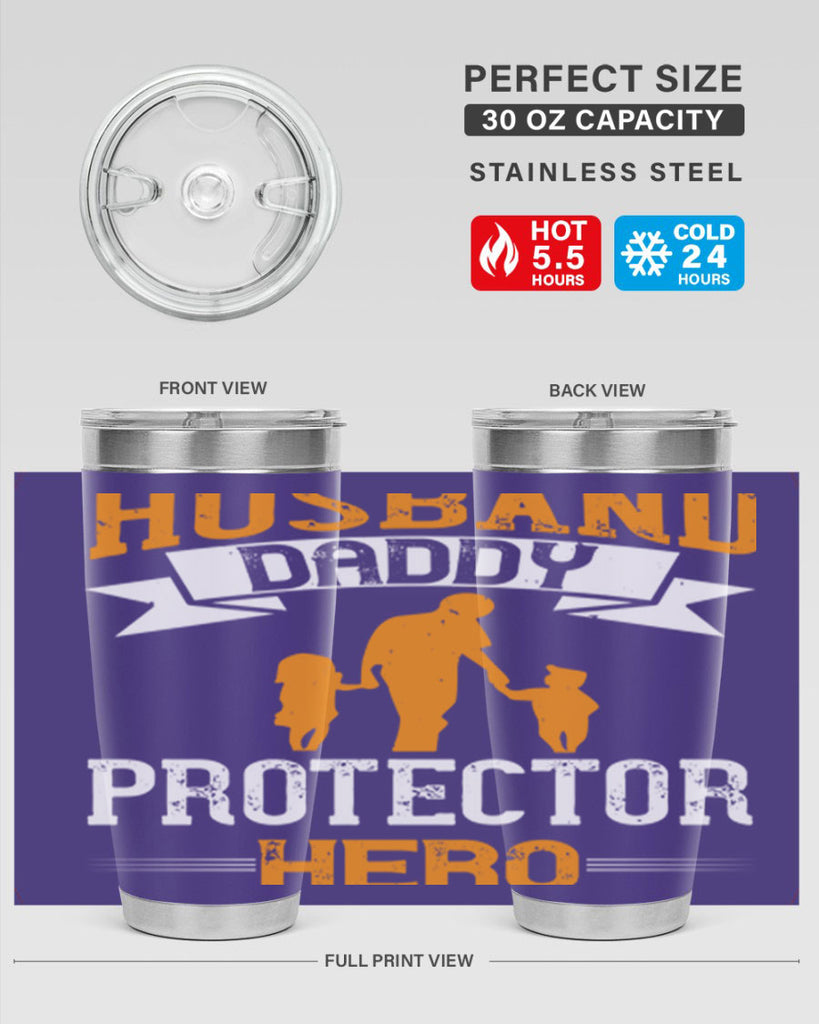 husband daddy protector hero 252#- fathers day- Tumbler