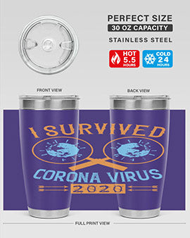 i survived corona virus Style 34#- corona virus- Cotton Tank