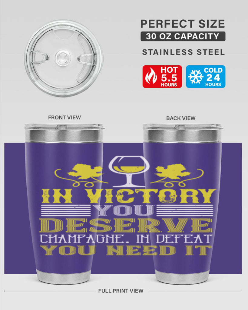 in victory you deserve 75#- wine- Tumbler