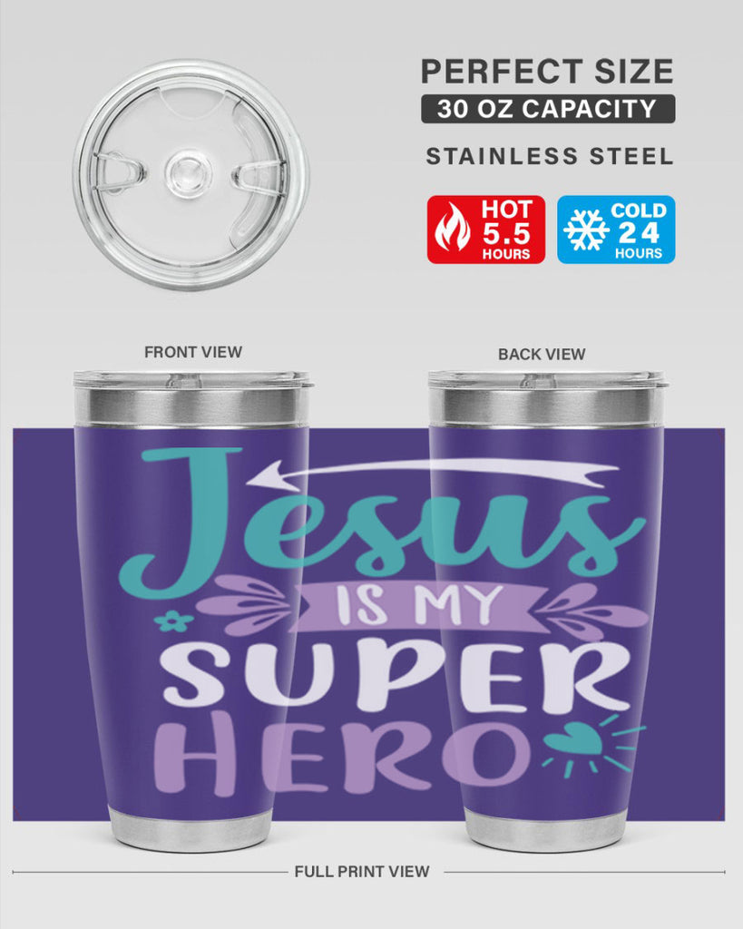 jesus is my superhero 71#- easter- Tumbler