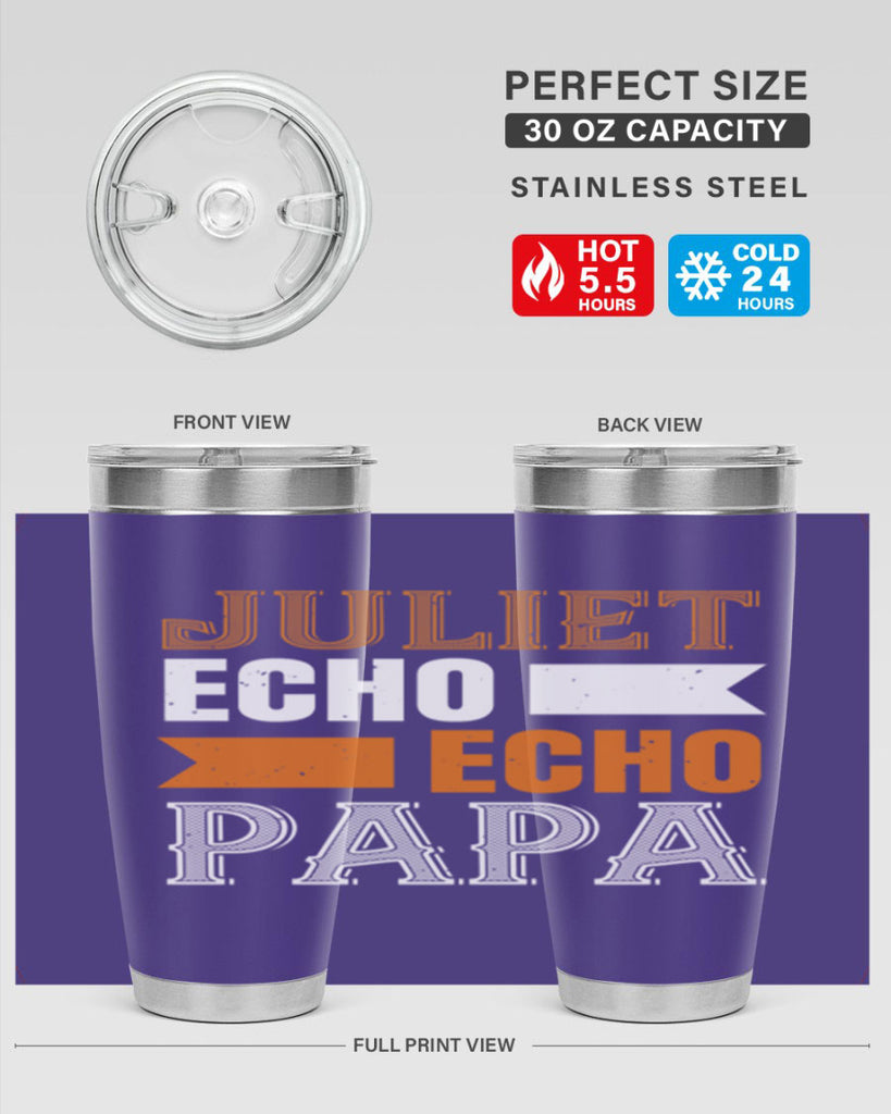 juliet echo echo papa 30#- grandpa - papa- Tumbler