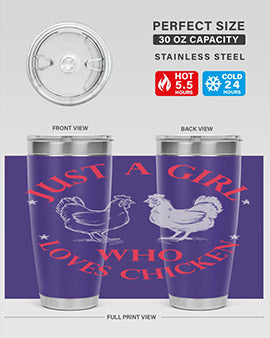 just a girl who loves chicken Style 3#- chicken- Tumbler