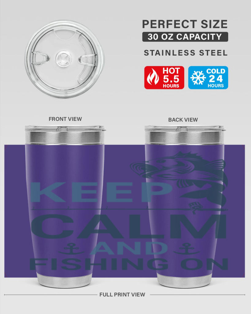 keep calm 65#- fishing- Tumbler