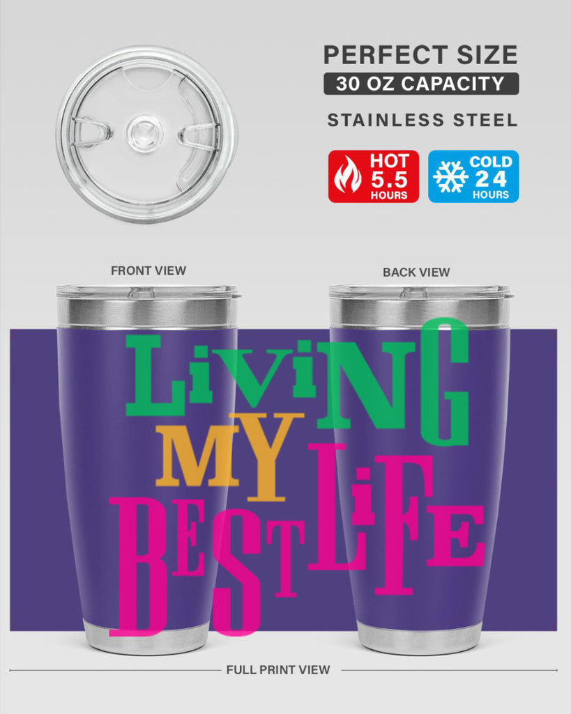 living my best life 96#- black words phrases- Cotton Tank