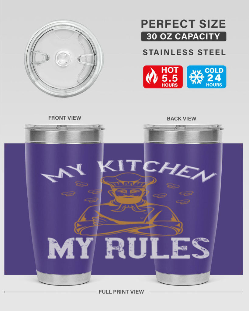 my kitchen my rules 15#- cooking- Tumbler