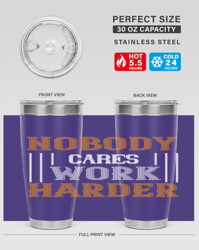 nobody i cares work herder 78#- gym- Tumbler