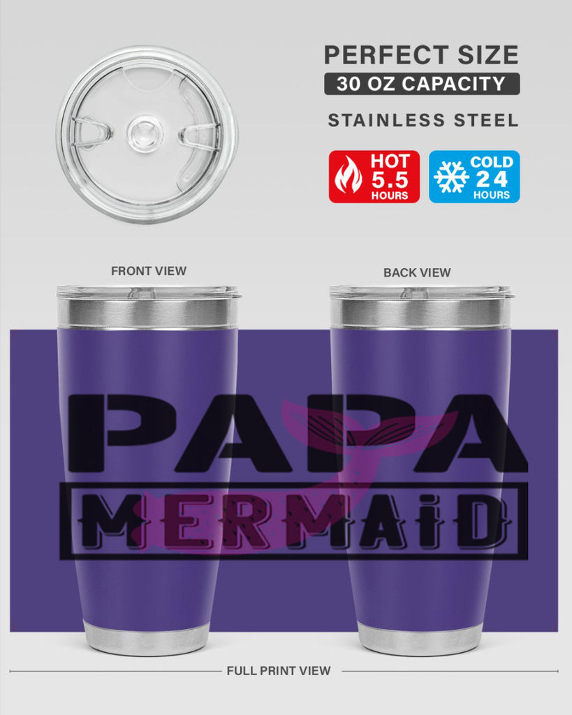 papa mermaid 533#- mermaid- Tumbler