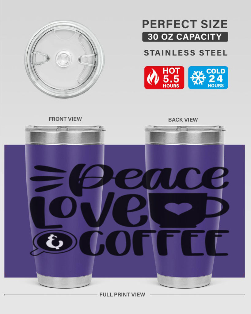 peace love coffee 49#- coffee- Tumbler