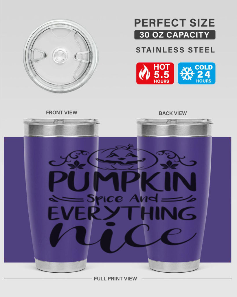pumpkin spice and everything nice 542#- fall- Tumbler