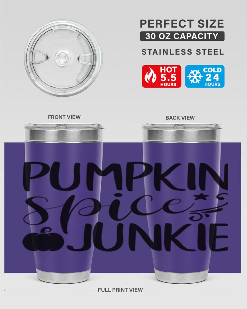 pumpkin spice junkie 548#- fall- Tumbler