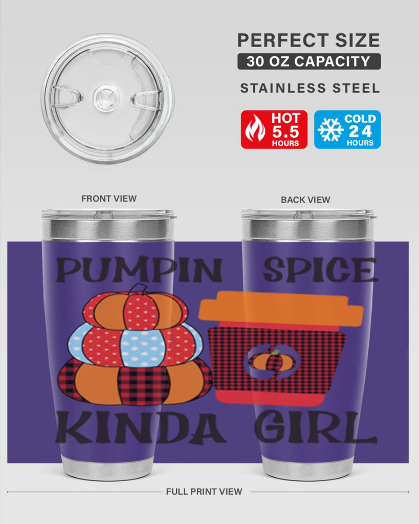 pumpkin spice kinda girl 551#- fall- Tumbler