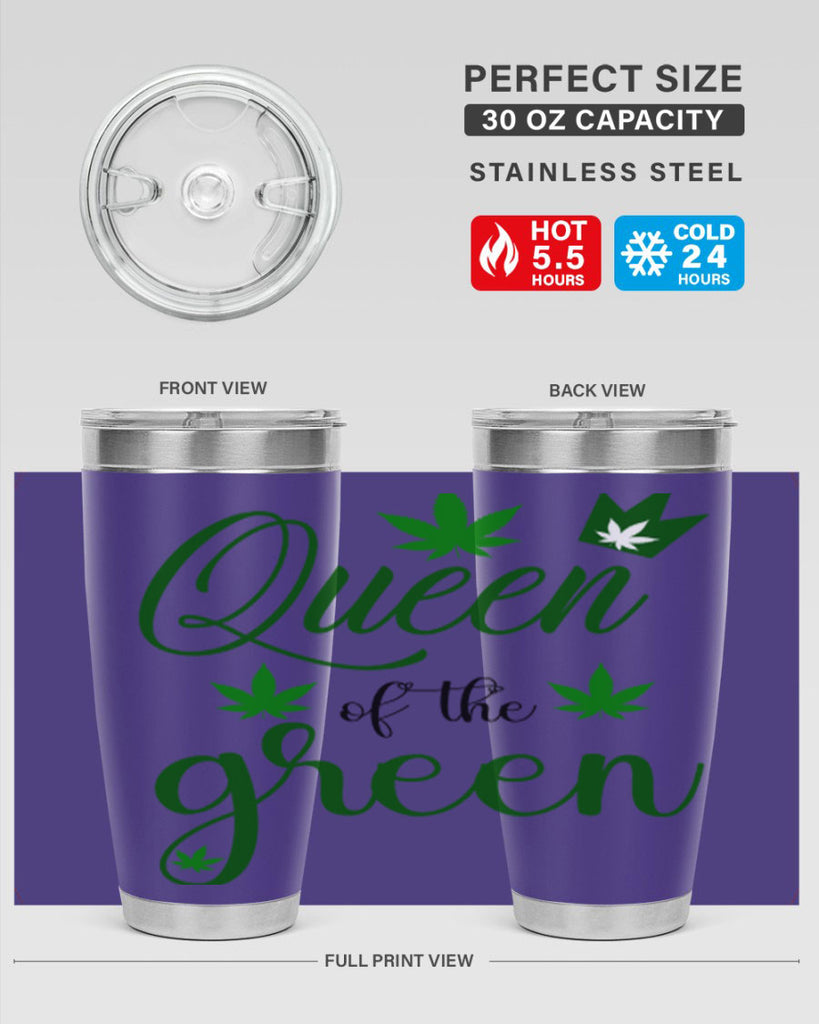 queen of the green 222#- marijuana- Tumbler