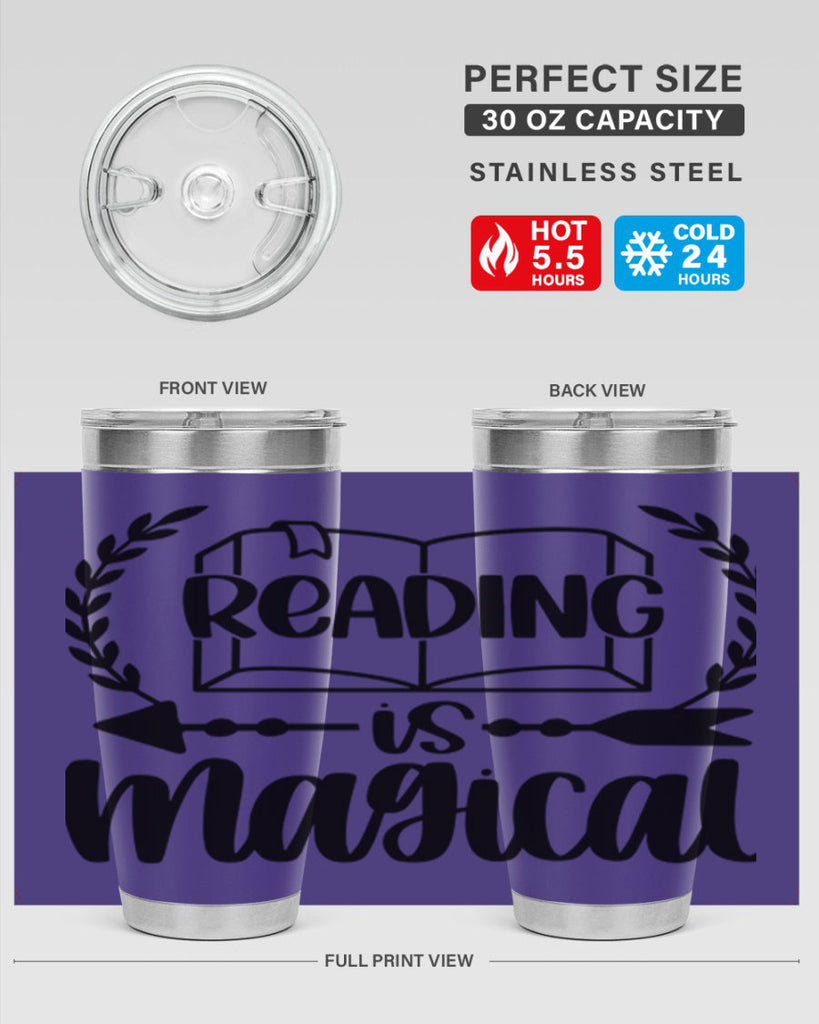 reading is magical 30#- reading- Tumbler