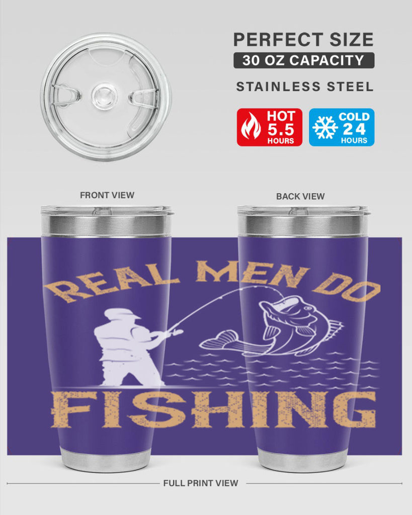 real men do fishing 240#- fishing- Tumbler