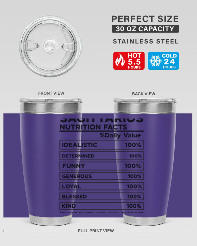 sagittarius Nutrition Facts 400#- zodiac- Tumbler