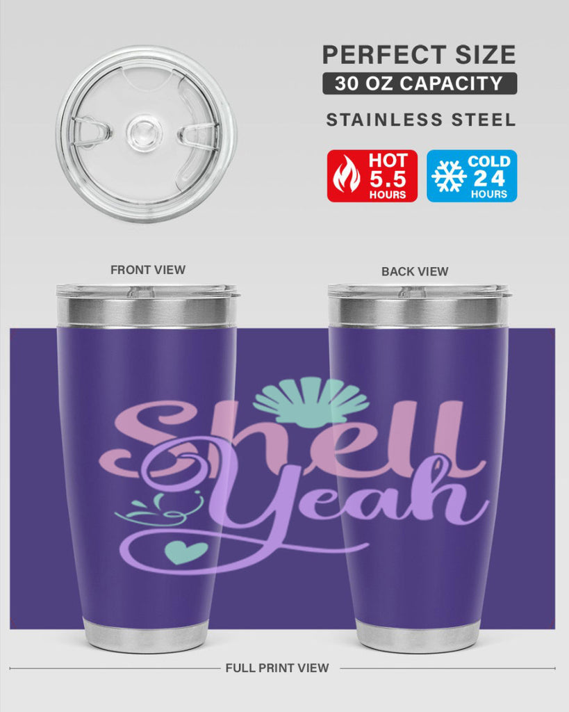 shell yeah 7#- mermaid- Tumbler