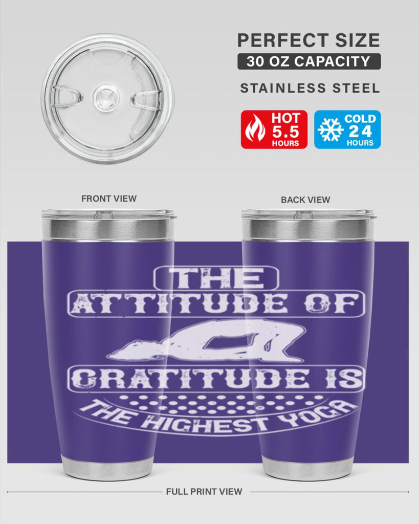 the attitude of gratitude is the highest yoga 64#- yoga- Tumbler