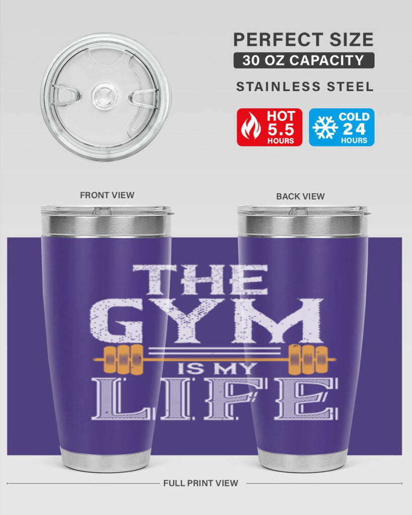 the gym is my life 65#- gym- Tumbler