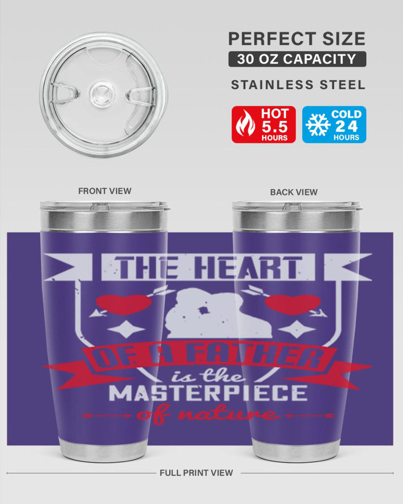 the heart of a father 159#- fathers day- Tumbler