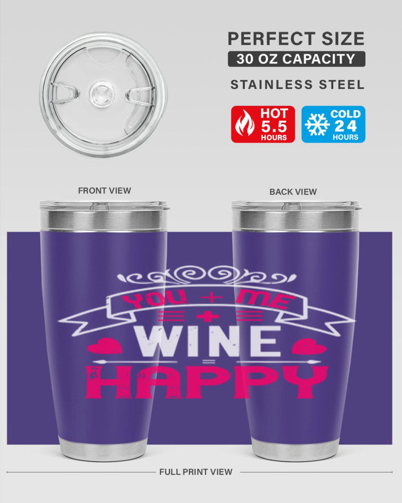 you me wine happy 1#- valentines day- Tumbler