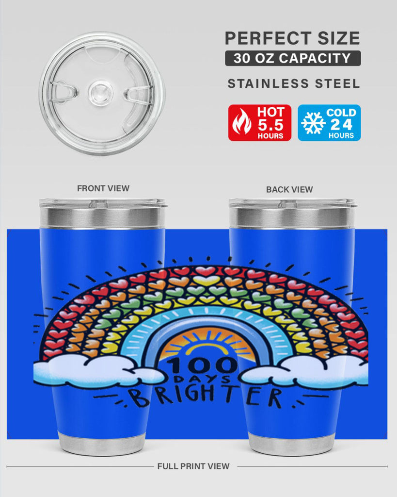 100 Days Brighter PNG 29#- 100 days of school- Tumbler