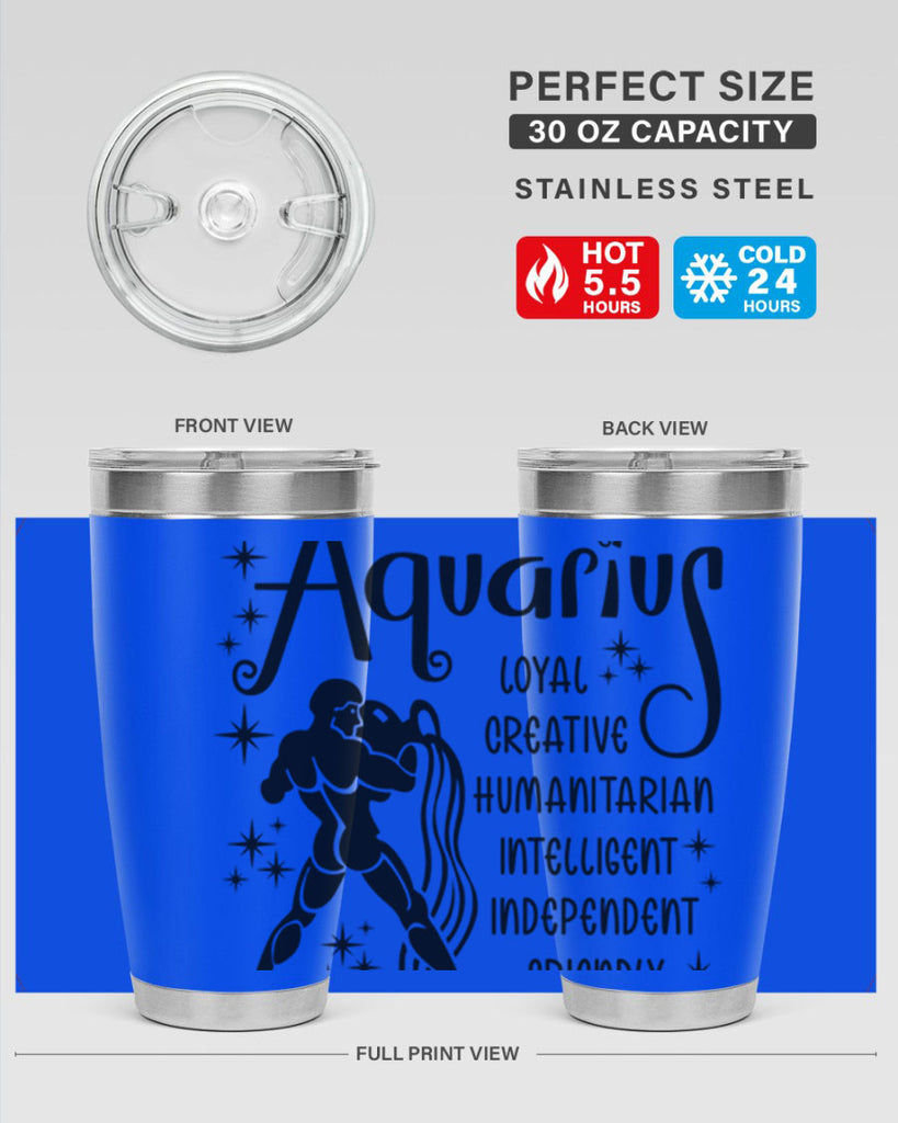 Aquarius 64#- zodiac- Tumbler