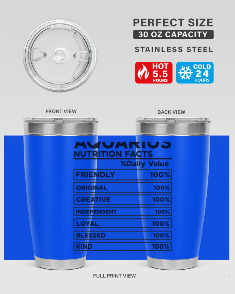 Aquarius Nutrition Facts 67#- zodiac- Tumbler