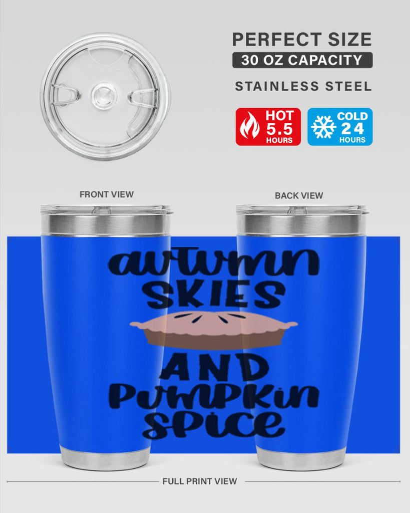 Autumn Skies And Pumpkin Spice 477#- fall- Tumbler