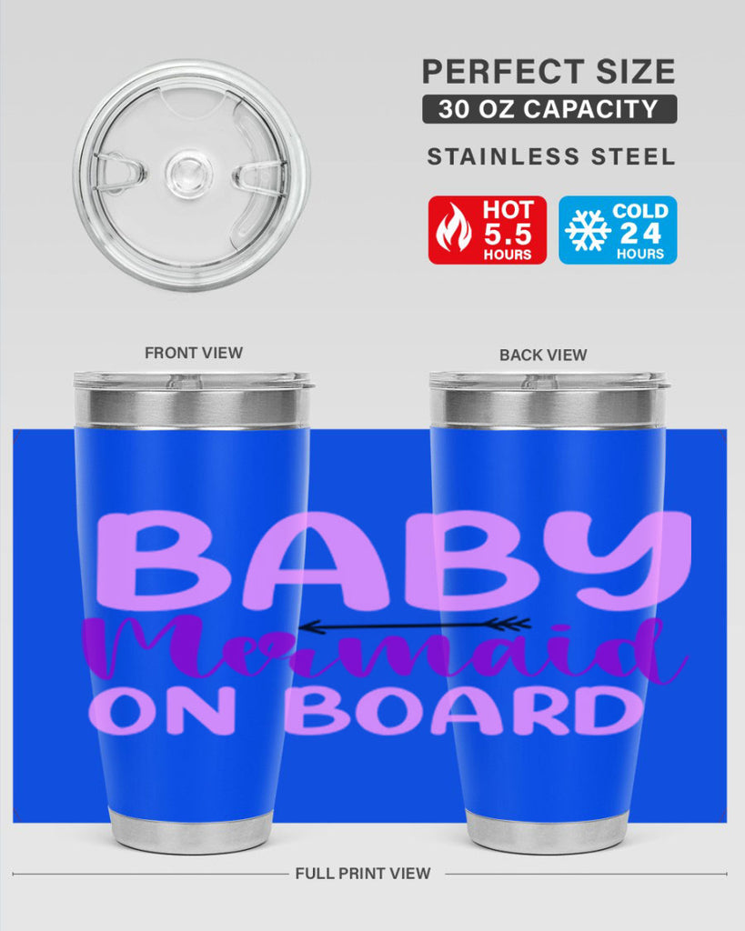 Baby Mermaid On Board 23#- mermaid- Tumbler