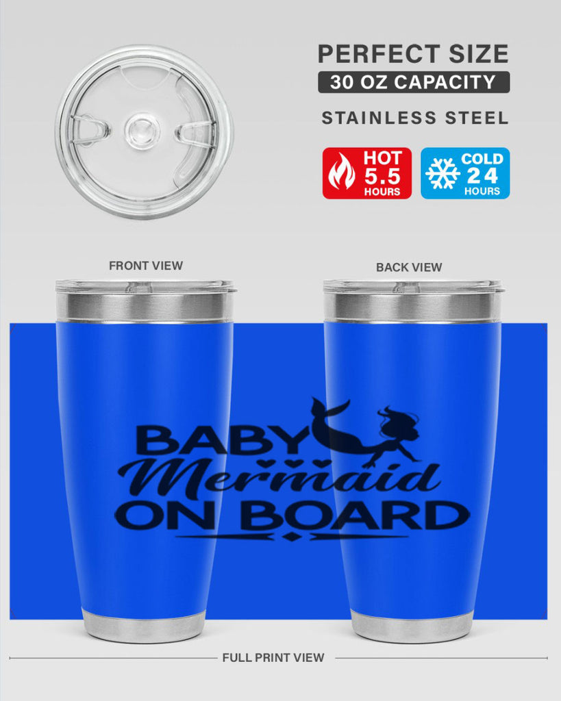 Baby Mermaid On Board 25#- mermaid- Tumbler