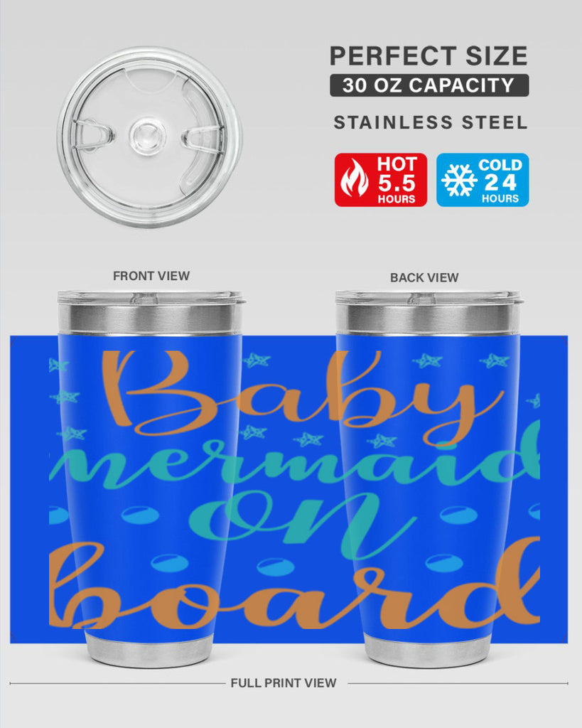 Baby Mermaid on Board 40#- mermaid- Tumbler