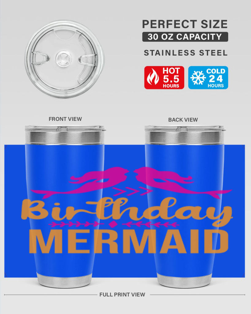 Birthday Mermaid 69#- mermaid- Tumbler