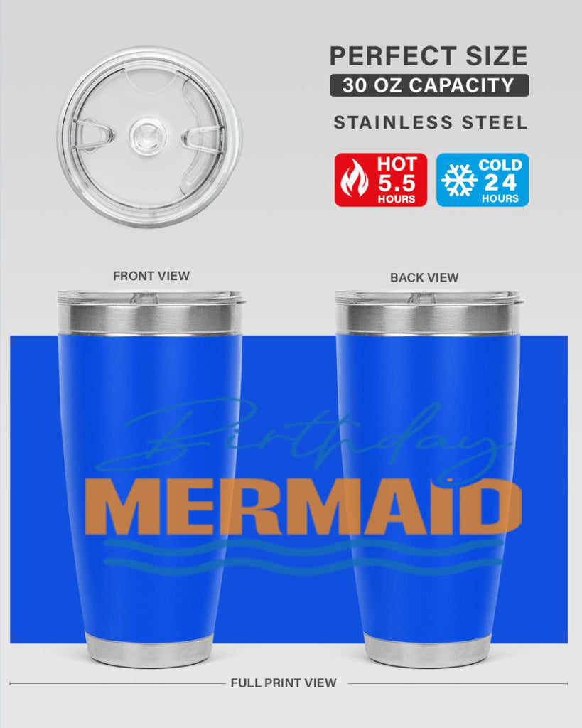 Birthday Mermaid 73#- mermaid- Tumbler