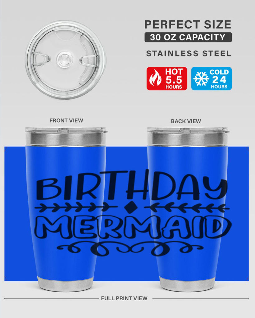 Birthday mermaid 74#- mermaid- Tumbler