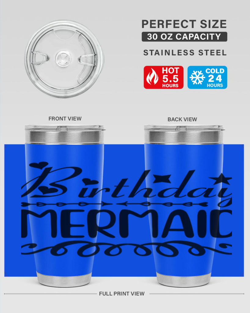 Birthday mermaid 75#- mermaid- Tumbler