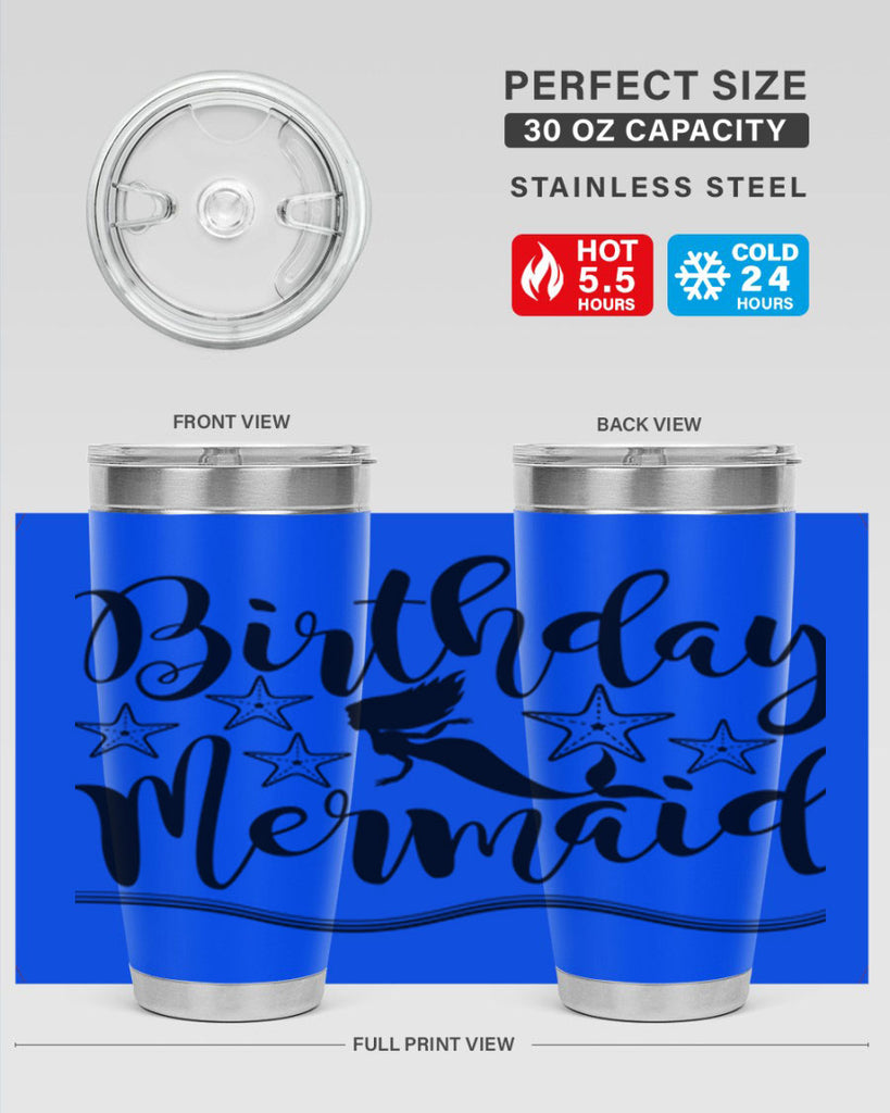 Birthday mermaid 77#- mermaid- Tumbler