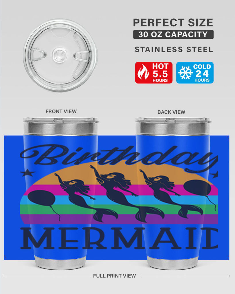 Birthday mermaid 78#- mermaid- Tumbler