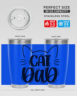 Cat Dad Style 81#- cat- Tumbler