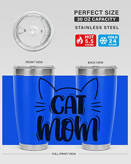 Cat Mom Style 85#- cat- Tumbler
