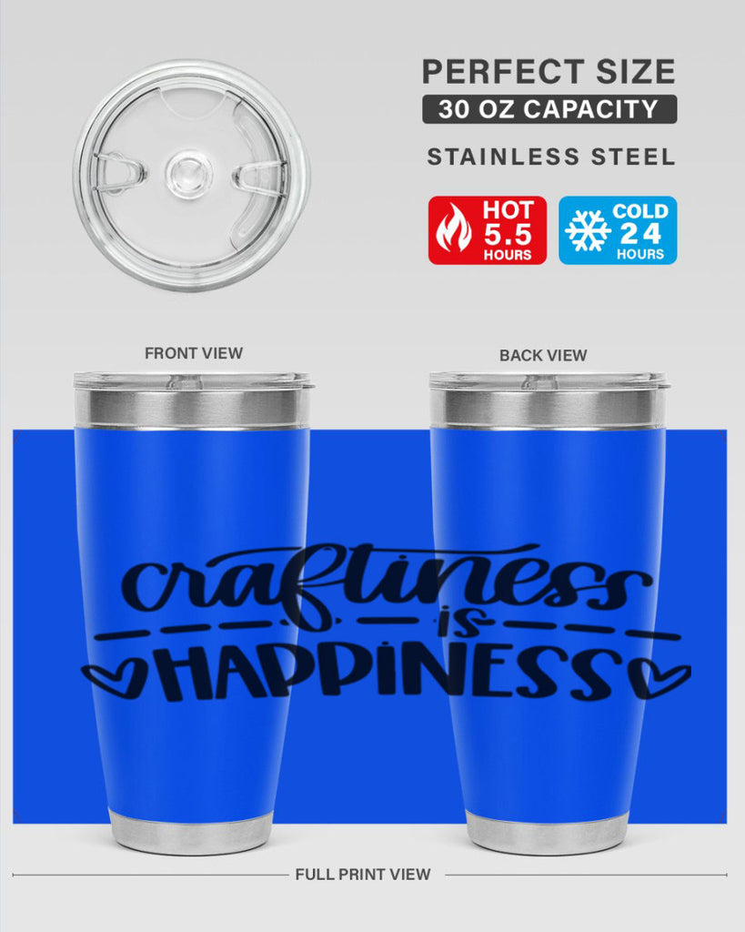 Craftiness Is Happiness 35#- crafting- Tumbler