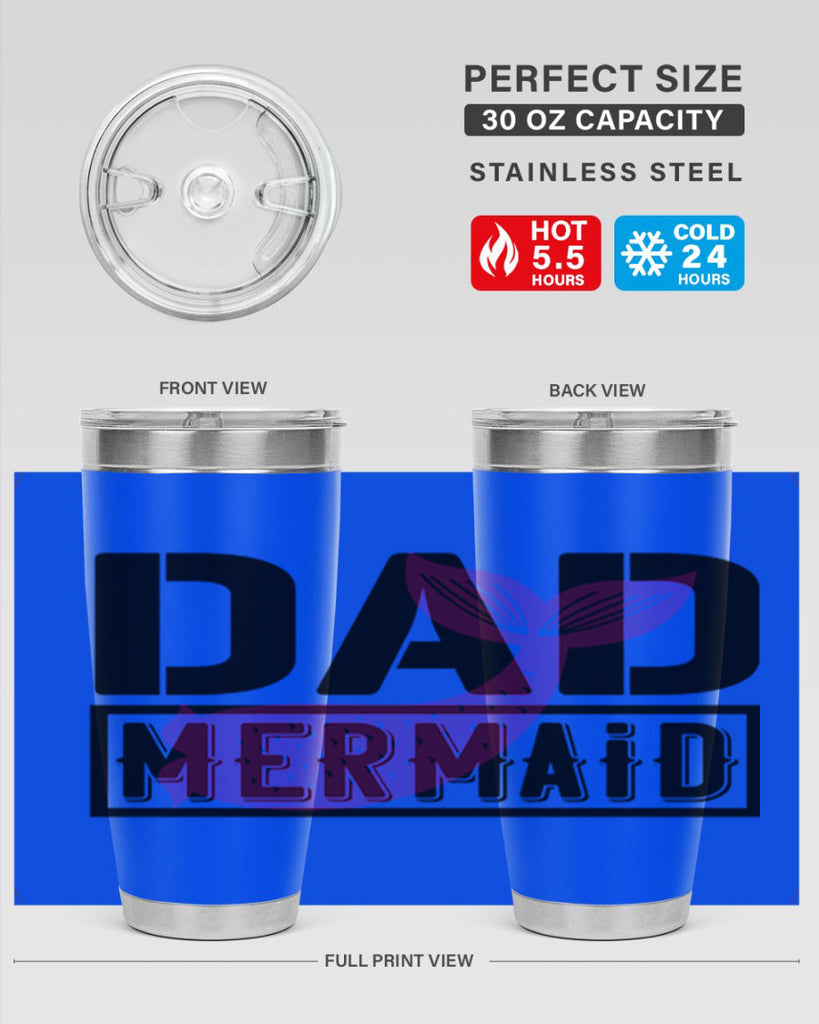 Dad mermaid 111#- mermaid- Tumbler