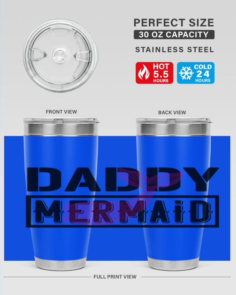 Daddy mermaid 112#- mermaid- Tumbler