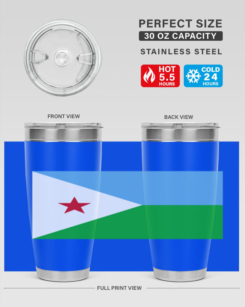 Djibouti 150#- world flags- Tumbler