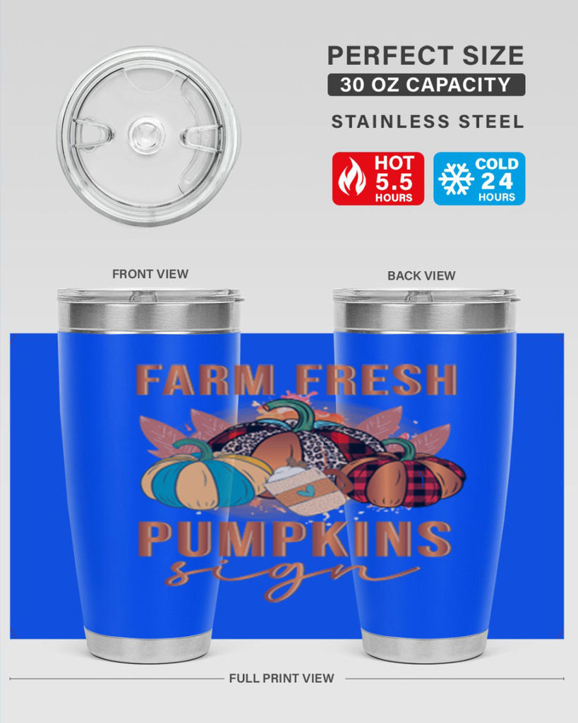 Farm Fresh Pumpkins Sign 175#- fall- Tumbler