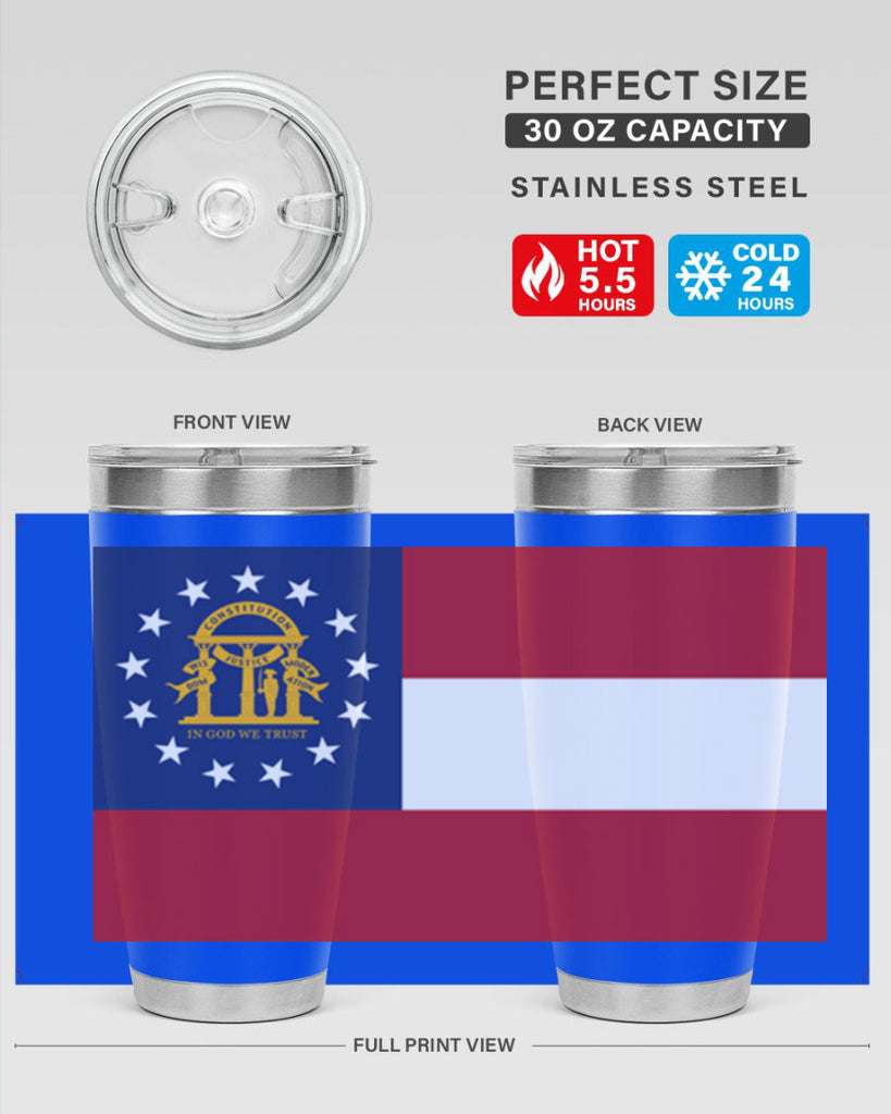 Georgia 42#- Us Flags- Tumbler