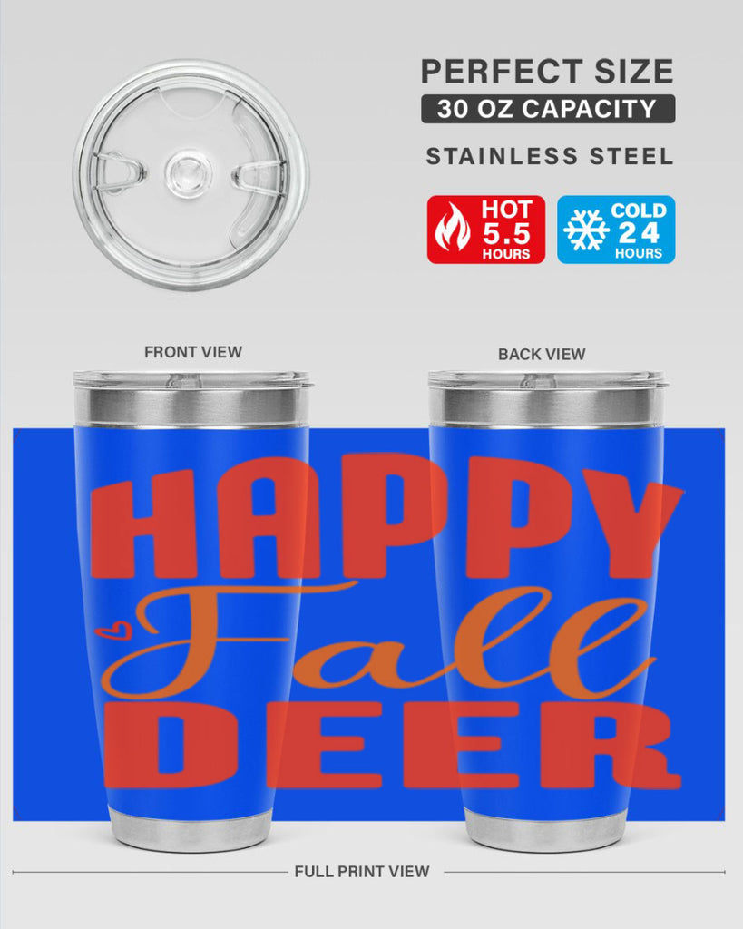 Happy Fall Deer Design 218#- fall- Tumbler
