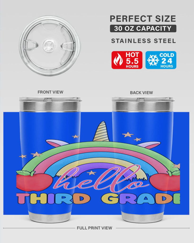 Hello 3rd Grade Unicorn Rainbow 13#- 3rd grade- Tumbler