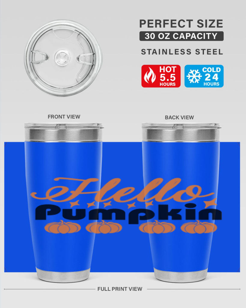 Hello Pumpkin 292#- fall- Tumbler