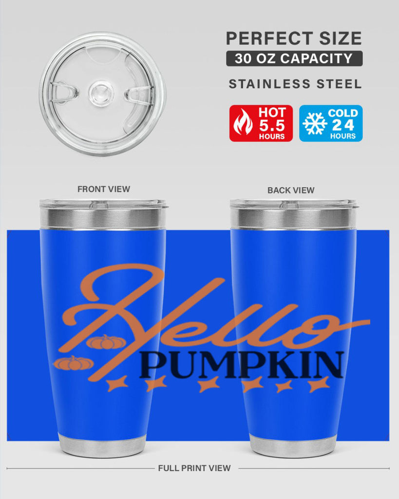 Hello Pumpkin 293#- fall- Tumbler