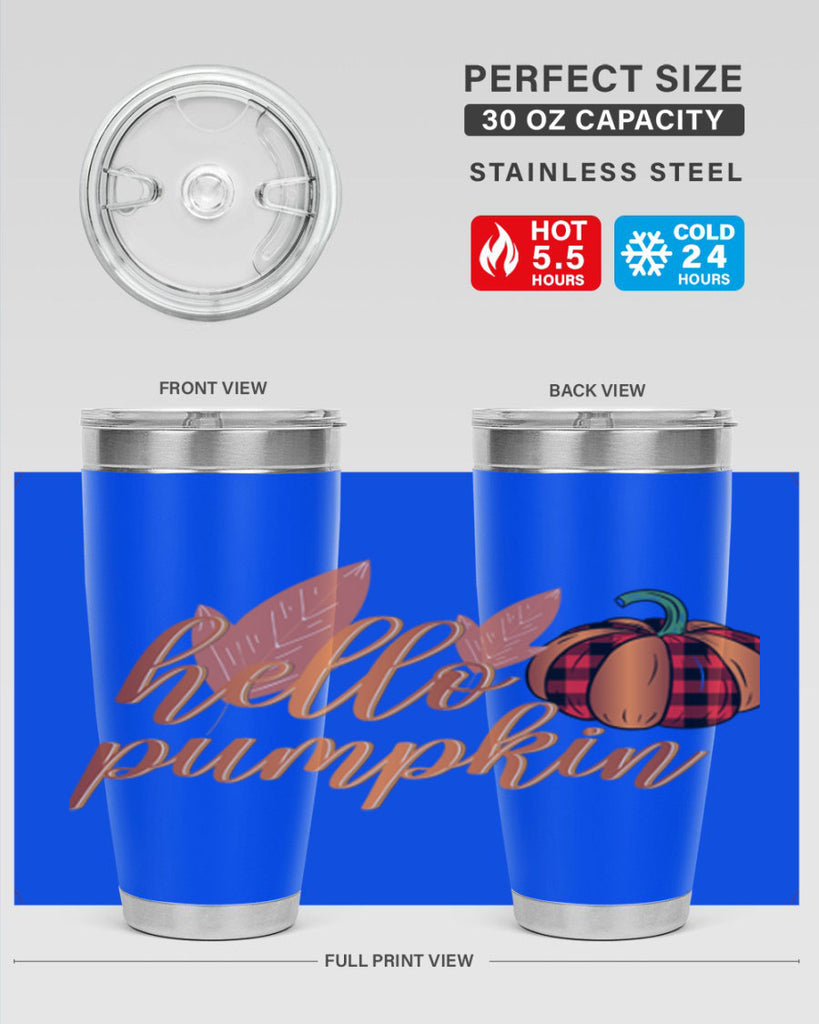 Hello Pumpkin 294#- fall- Tumbler